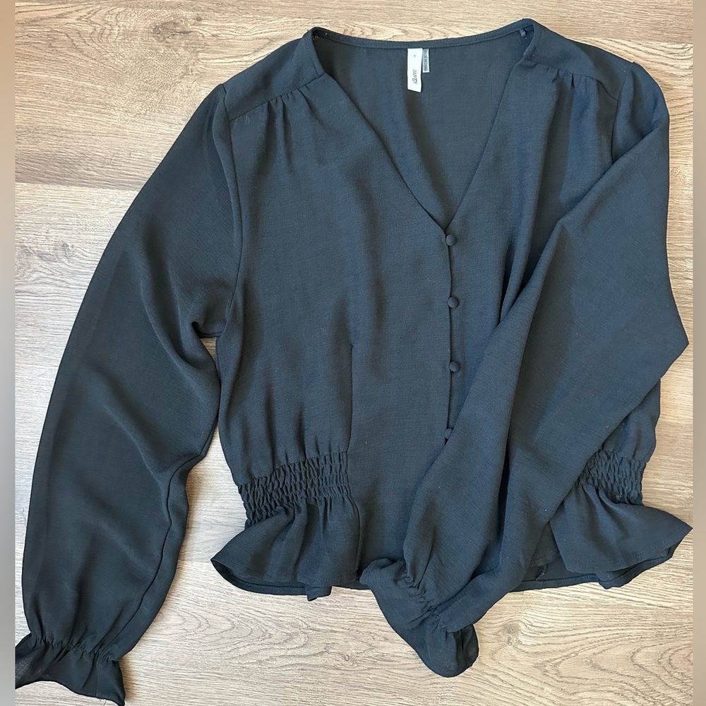 Black Blouse with buttons